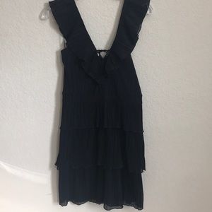 Express black ruffle dress